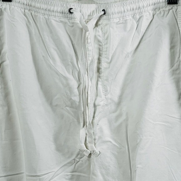 L.L. Bean White Canvas Crop Pants Elastic Waist 24W NWT - Picture 5 of 11